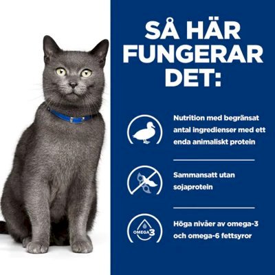 Hill's Prescription Diet Hill's Prespriction Diet Feline d/d tørrfôr til katt med and og erter