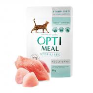 OPTIMEAL Cat Adult & Senior Sterilised Turkey & Chicken Fillet in Gravy 