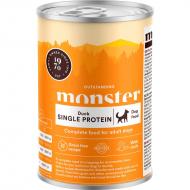 Monster Single Protein Våtfôr til hund med And 