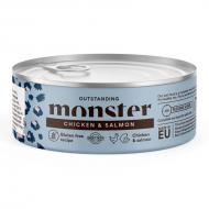 Monster Våtfôr til katt med Kylling og Laks 