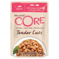 CORE Tender Cuts Laks & Tunfisk Våtfôr til katt 