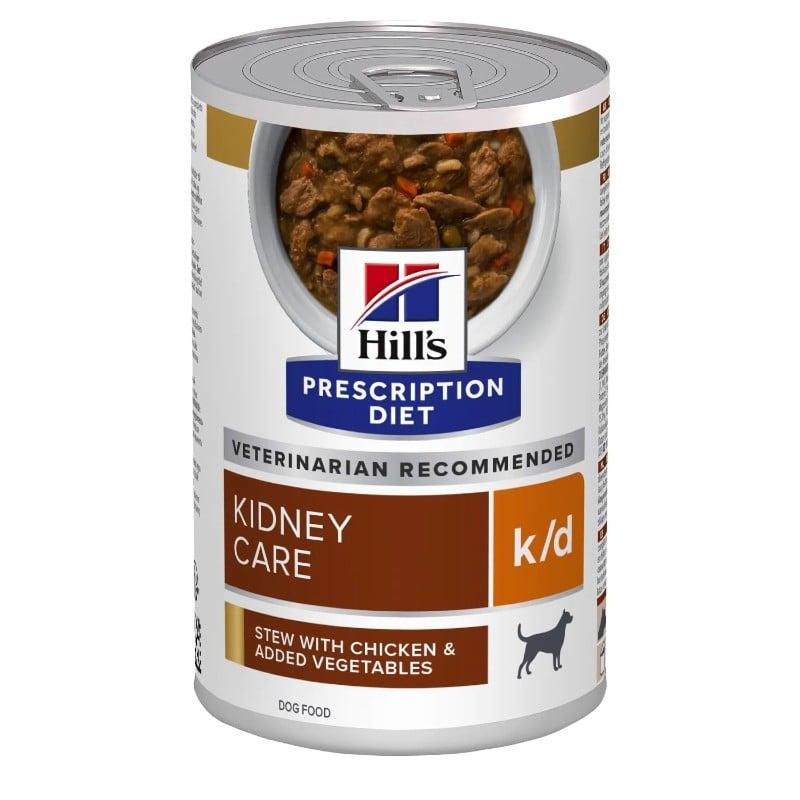 Hill's Prescription Diet k/d Stew hundefôr med kylling og tilsatte grønnsaker 12x354 g