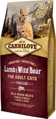 Carnilove Cat Adult Sterilised Lamb & Wild Boar
