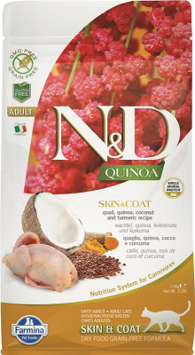 Farmina N&D Cat Quinoa Skin & Coat Quail Adult