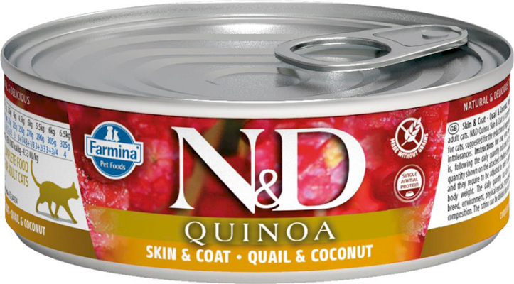 Farmina N&D Quinoa Skin & Coat - Quail & Coconut Våtfôr til katt
