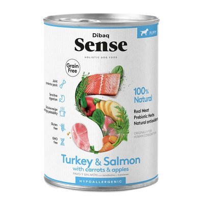Dibaq Sense Dog Turkey & Salmon All Breeds våtfôr