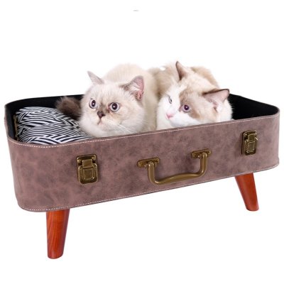 Ibiyaya Vintage Retro Koffertseng til Hund og Katt