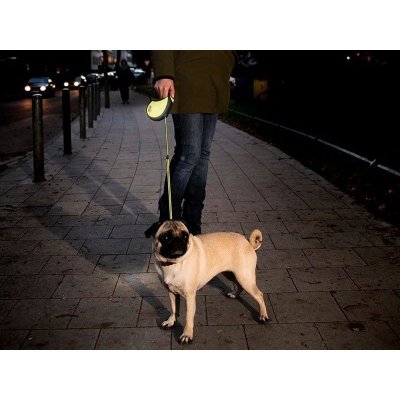 Flexi Neon Refleks Hundebånd Gul