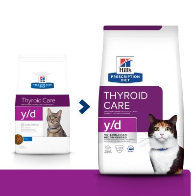 Hill's Prescription Diet Y/D Thyroid Care Tørrfôr til katt med kylling