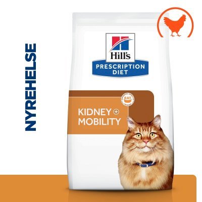 Hill's Prescription Diet K/D + J/D Kidney Care + Mobility Tørrfôr til katt med kylling