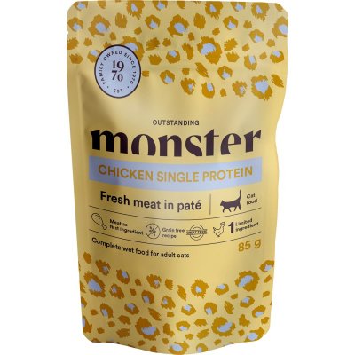 Monster Single Protein Våtfôr til katt med Kylling