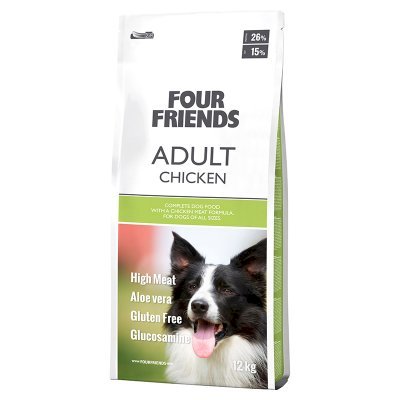 Four Friends Dog Adult  Chicken Tørrfôr til Hund med Kyllingsmak