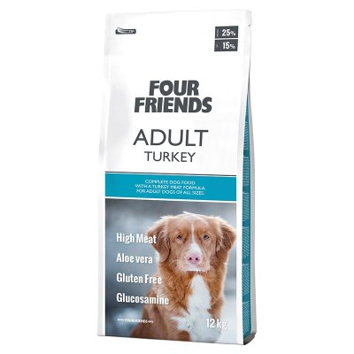 Four Friends Dog Adult Turkey Tørrfôr til Hund med Kalkunsmak