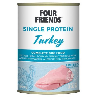 Four Friends Single Protein Turkey Våtfôr til Hund