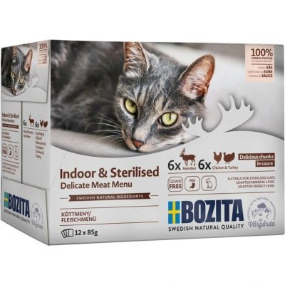 Bozita Feline Bozita Cat Indoor & Sterilised Multibox i Saus Våtfôr til katt