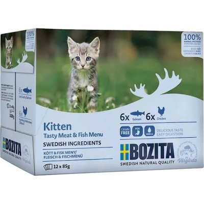 Bozita Feline Kitten Meat & Fish i Saus Våtfôr til katt