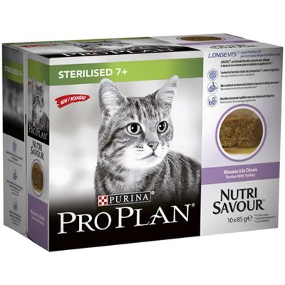 Purina Pro Plan Cat Wet Nutrisavour Sterilized 7+ Turkey
