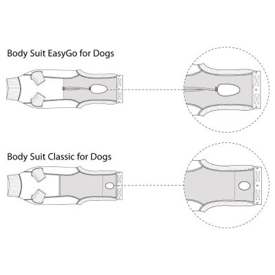 Buster Body Suit EasyGo til hund grå/sort