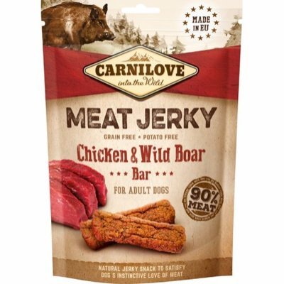 Carnilove Dog Meat Jerky Chicken with Wild Boar Bar Godbiter til hund