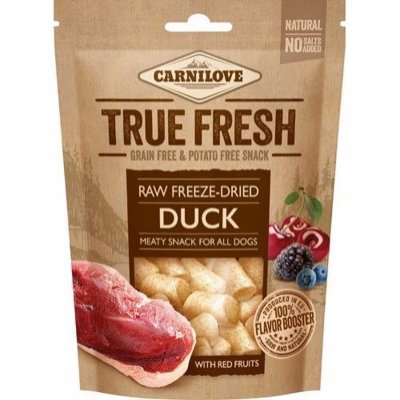 Carnilove True Fresh RAW Freeze-dried Duck Godbiter til hund