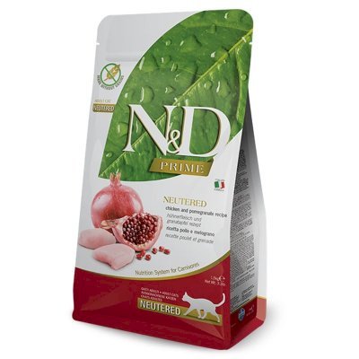 Farmina N&D Prime Chicken & Pomegranate Neutered Tørrfôr til katt