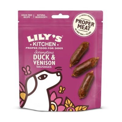 Lily's Kitchen Duck & Venison sausages Godbiter til hund
