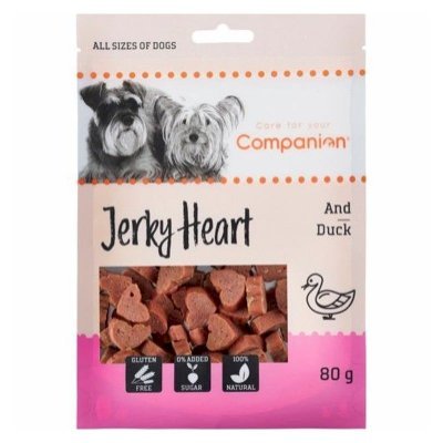 Companion Duck Jerky Heart Godbiter til hund