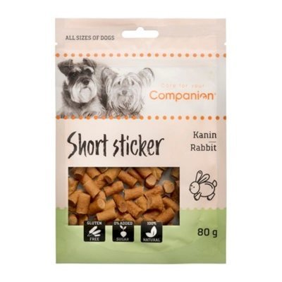 Companion Short Rabbit Sticker Godbiter til hund