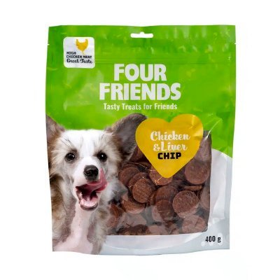 Four Friends Chicken & Liver Chip Godbiter til hund