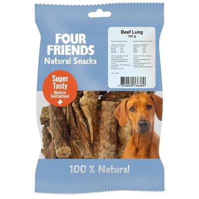Four Friends Natural Snacks Beef Lung Tygg til hund