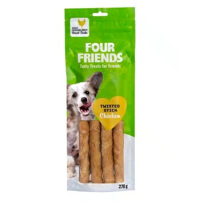 Four Friends Twisted Stick Chicken Tyggepinner til hund