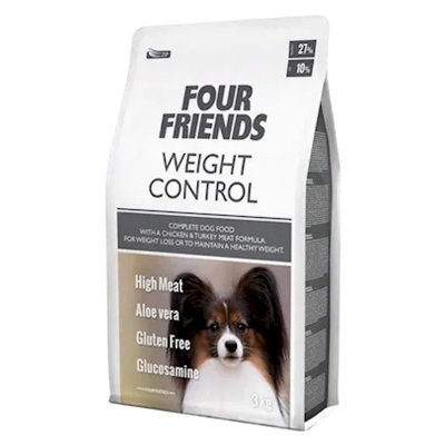Four Friends Weight Control Tørrfôr til Hund med Kylling- og Kalkun-smak