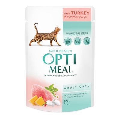OPTIMEAL Cat Adult Turkey in Pumpkin Sauce Våtfôr til katt